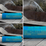 2er Set XXL Badetücher pool blau gestreift