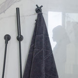 Single bath towel jet grey