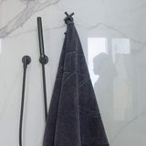 Single shower towel jet grey
