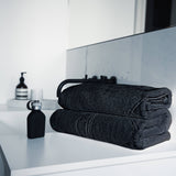 Single shower towel jet grey